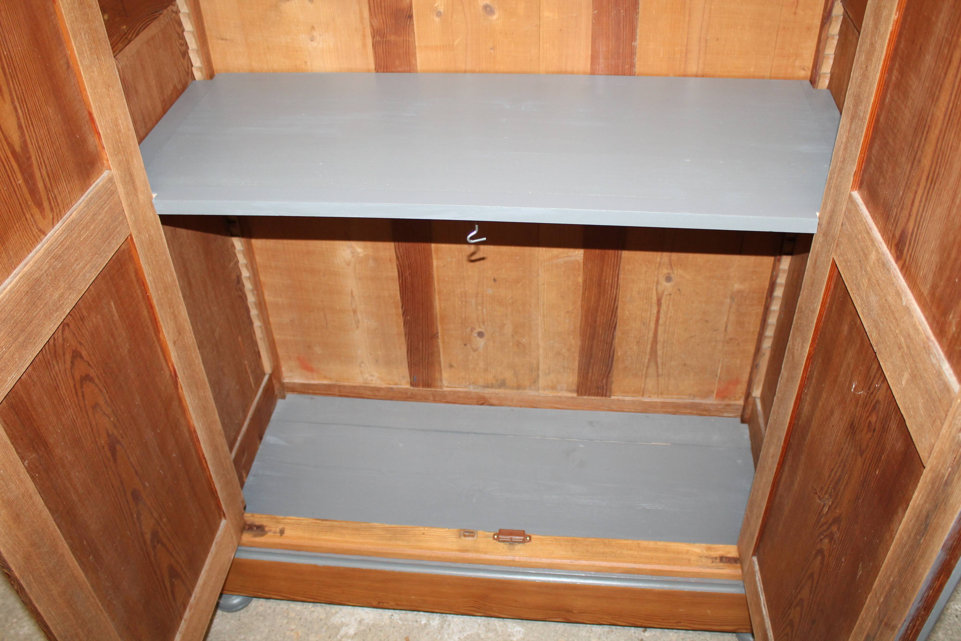 Grey pine wardrobe