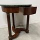 Round Empire-style side table in mahogany and veneer, 20th century