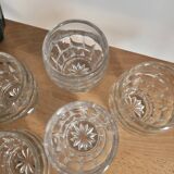 Set of 5 small glasses from the 1930s