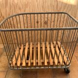 Vintage metal industrial trolley