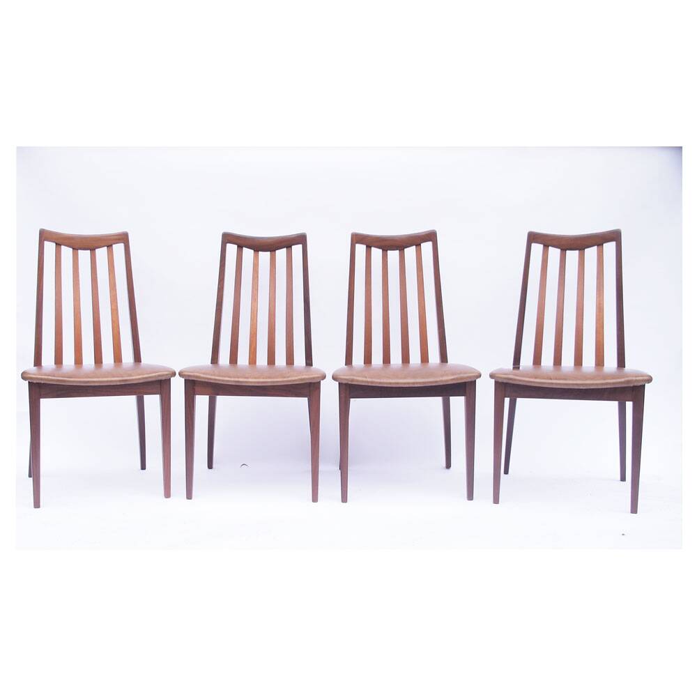 Set of 4 vintage Scandinavian Gplan chairs