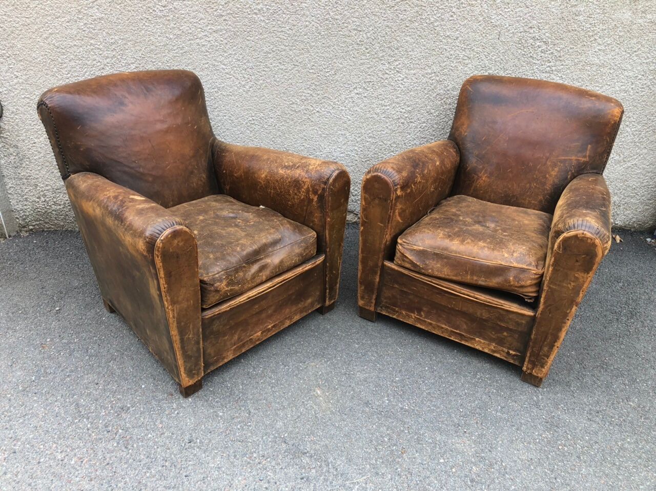 Pair of club armchairs 1920