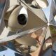 Vintage Sputnik chrome metal lamp 70s