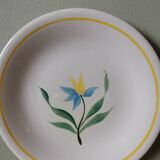 Set of 2 vintage flower pattern plates made in France