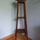 Wooden and marble stool