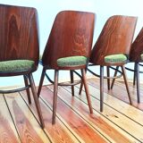 Ensemble de quatre chaises O. Haerdtl, Ton, Holesov, Tchécoslovaquie, les années 60