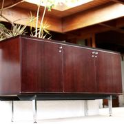 Sideboard solid wood and steel, France, cira 1970, Negroni edition