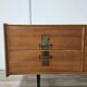 1960s walnut chest of drawers with iron and brass details
