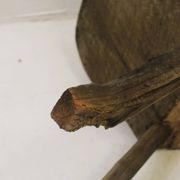 Sturdy Wabi Sabi chair in solid wood, 1950