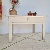 Patinated coffee farmhouse or living room table