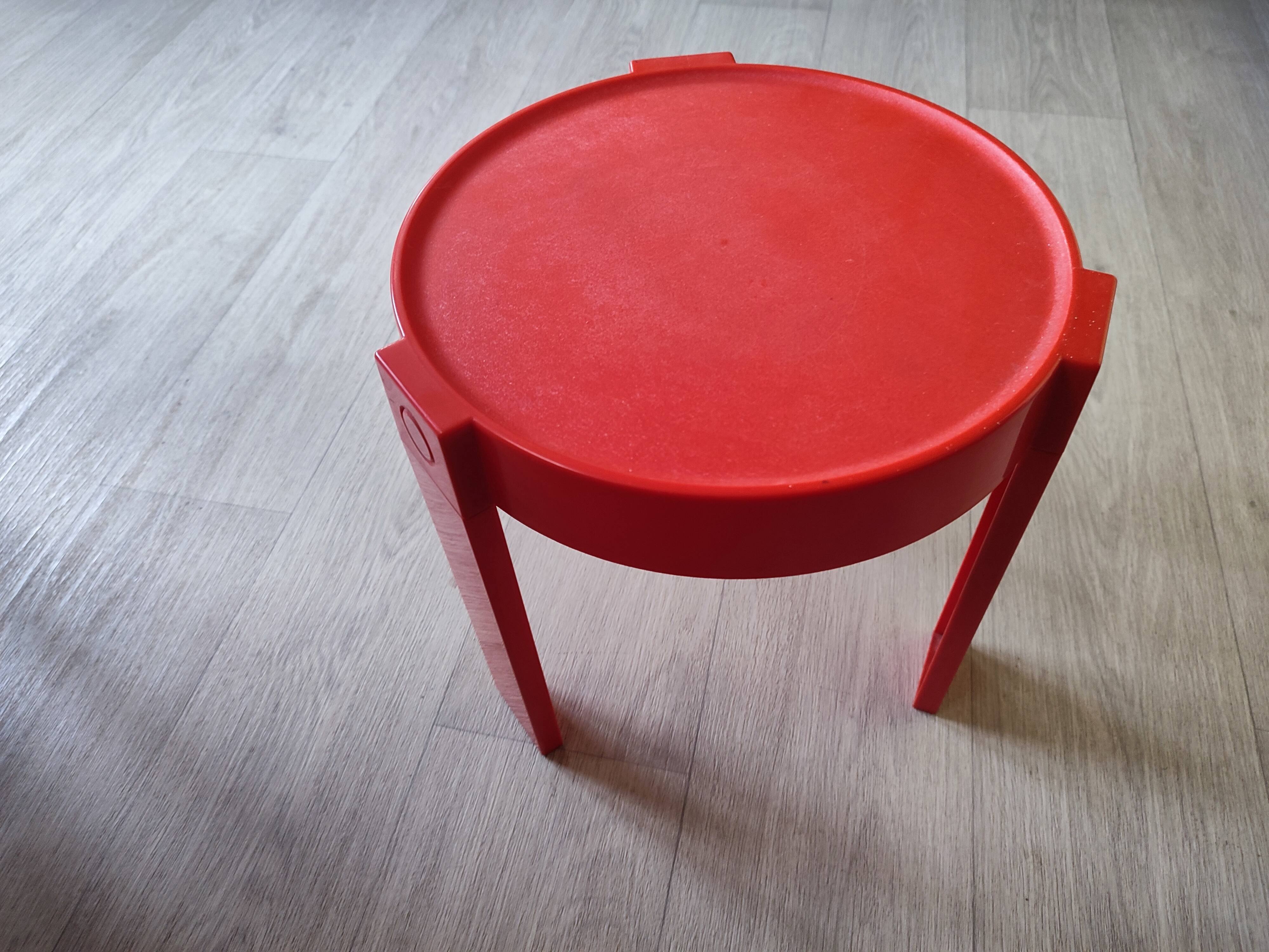 Vintage side table orange year 70