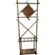 Art Deco, coat rack with bamboo mirror, diamond shape, around 1930.