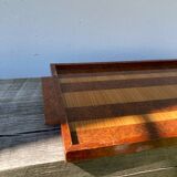 Rectangular art deco tray in lacquered wood