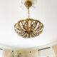 Vintage Palwa suspension in solid brass and crystal.