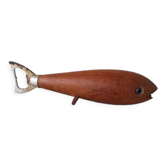 Danish teak  fish bottle opener 1960