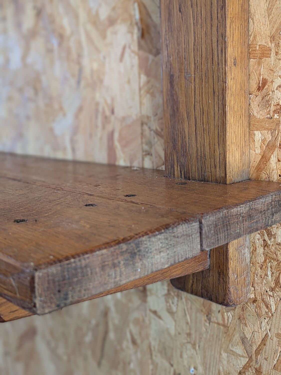 Oak wall shelf