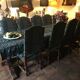 Monastery table - 9 chairs and 2 Louis XIII oak armchairs.