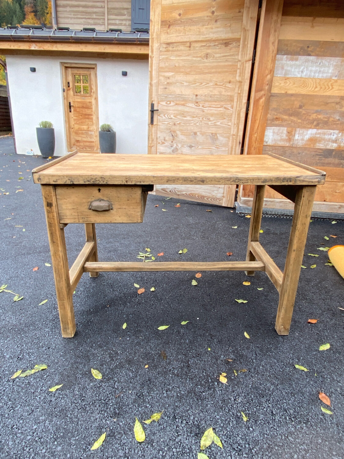 Antique workshop desk