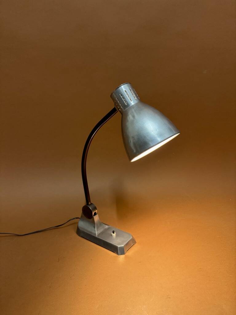 vintage modernist aluminium lamp