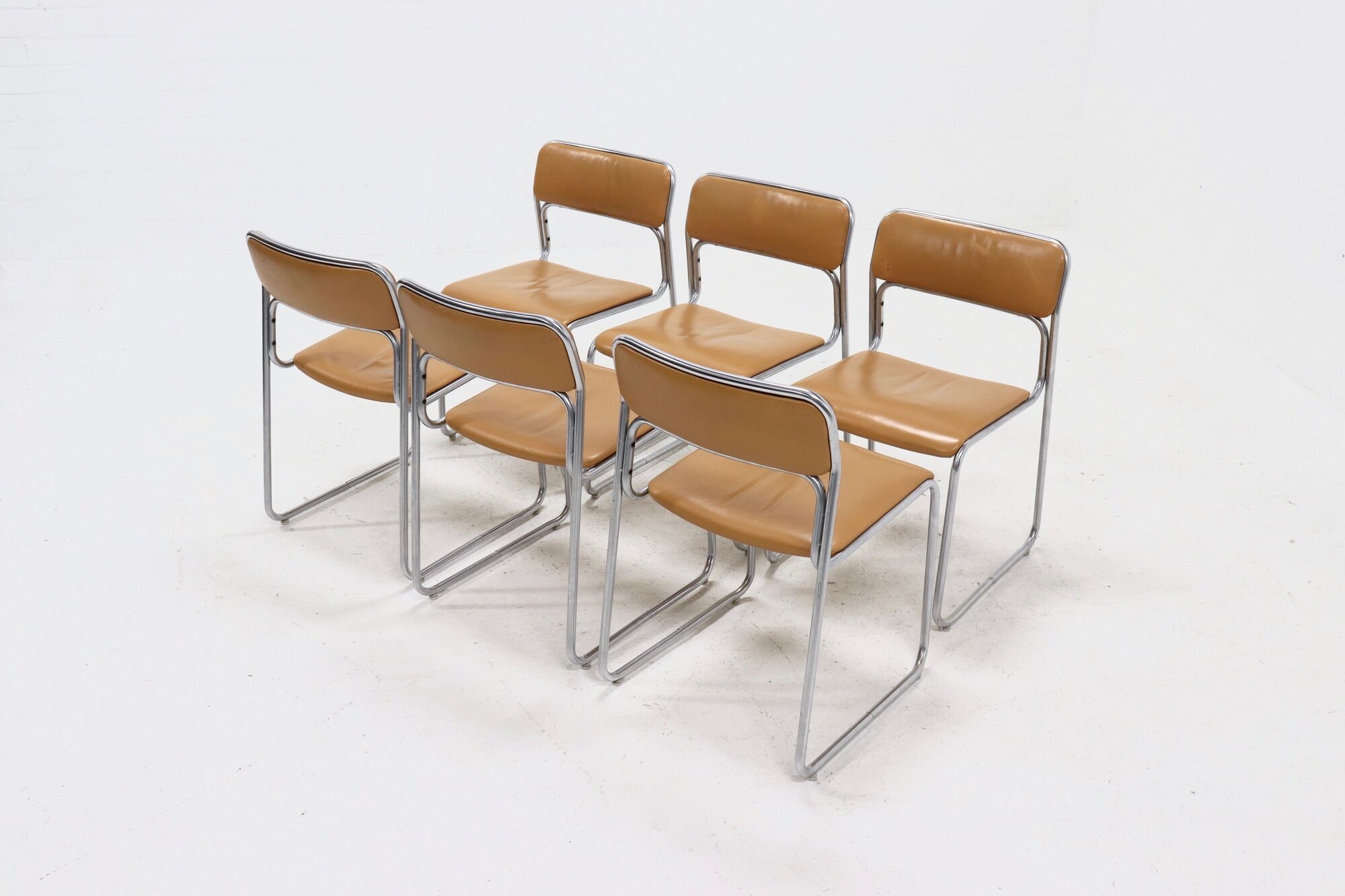 Set of 6 SE09 Dining Chairs by Walter Antonis for 't Spectrum 1970s