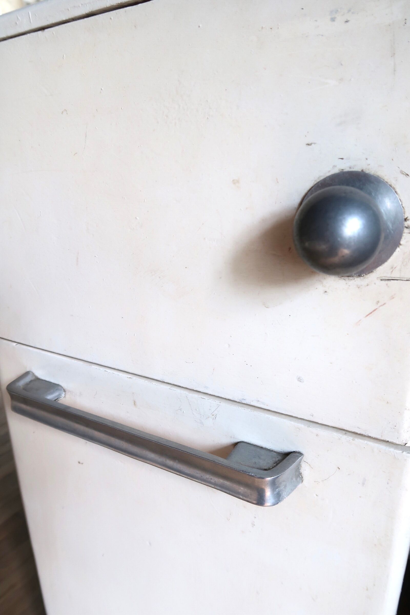 Vintage wooden bread hutch