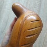 turned wooden bird
