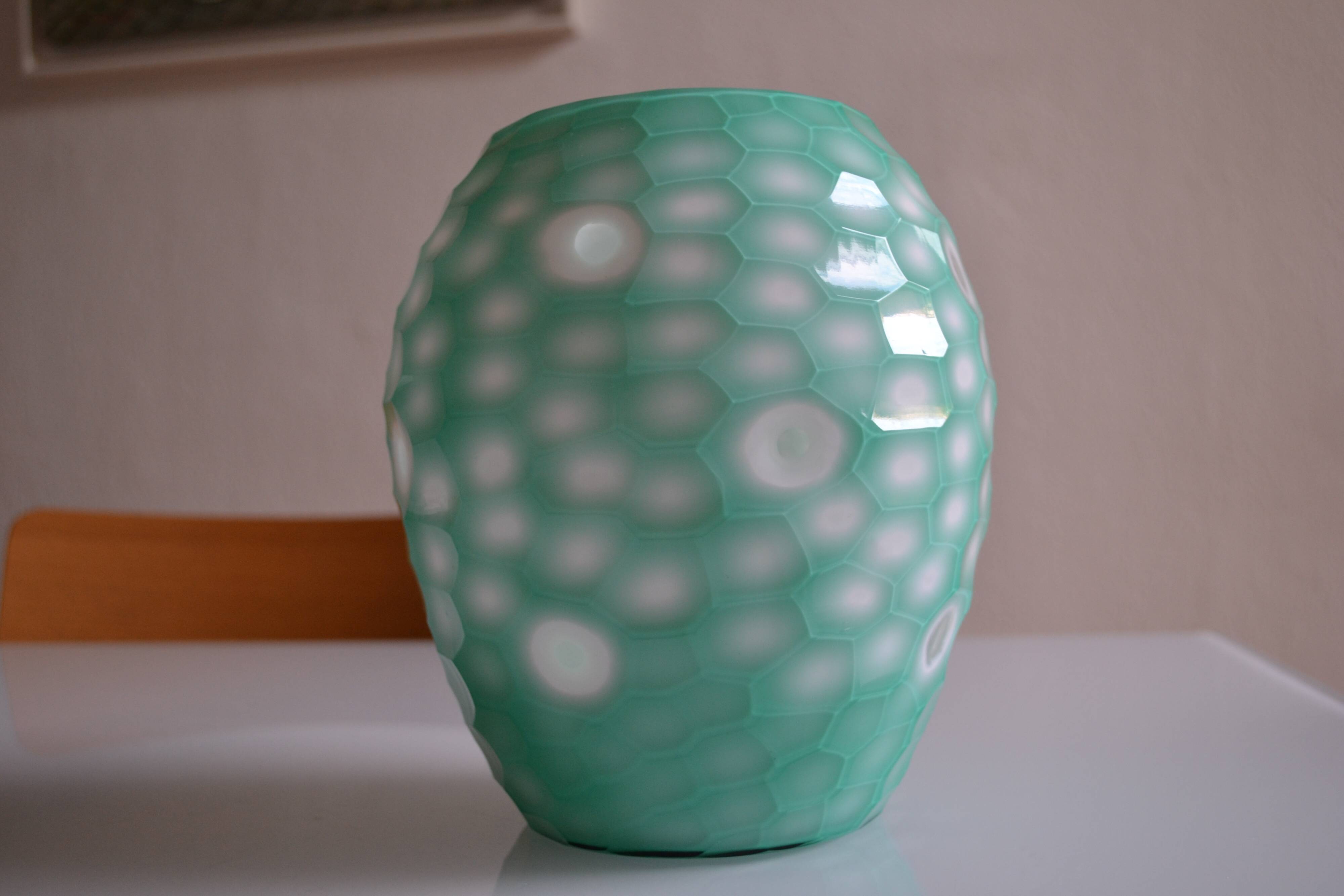 Celadon size multilayer glass vase