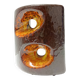 Vase en céramique émaillé marron et orange postmoderne par Giovanni Bertoncello