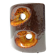 Vase en céramique émaillé marron et orange postmoderne par Giovanni Bertoncello