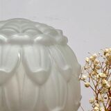 Vintage art deco globe table lamp in frosted glass