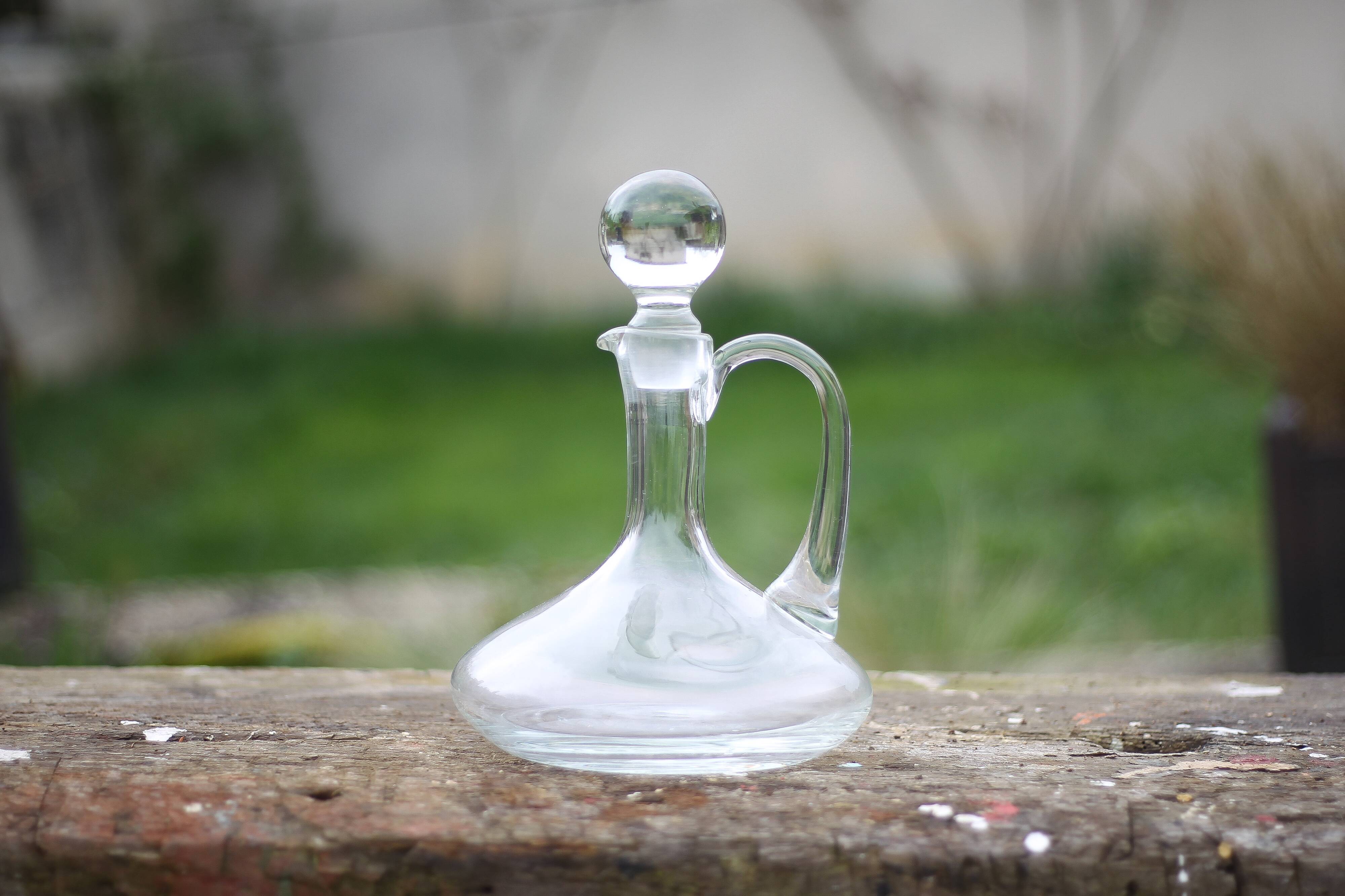 Carafe vintage, carafe à vin, carafe à décanter, bar, verrerie d'art
