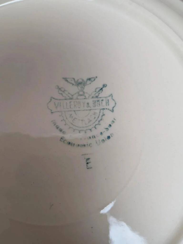Lot de 6 assiettes creuses Villeroy & Boch – décor doré vintage