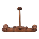 Antique wooden wall coat rack
