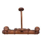 Antique wooden wall coat rack