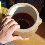 Old stoneware vinegar pot