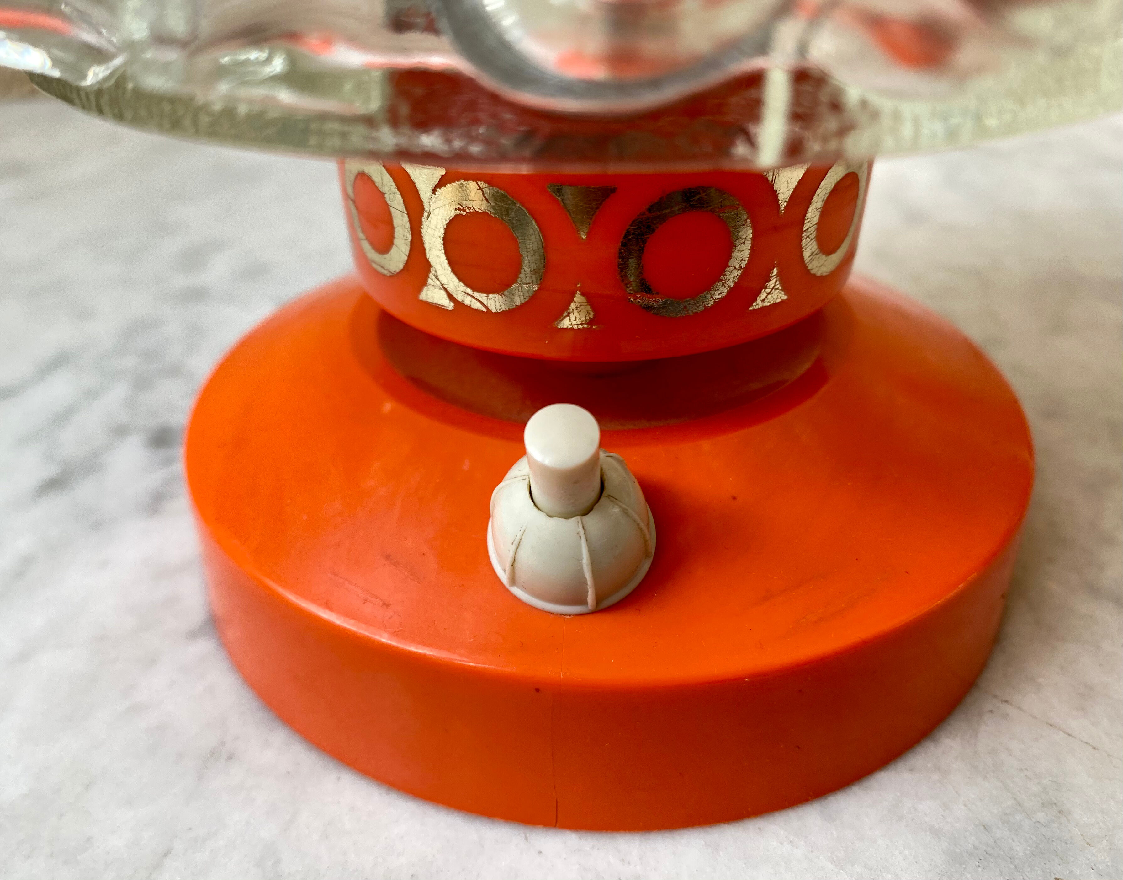 Vintage bedside lamp 70s Graewe orange