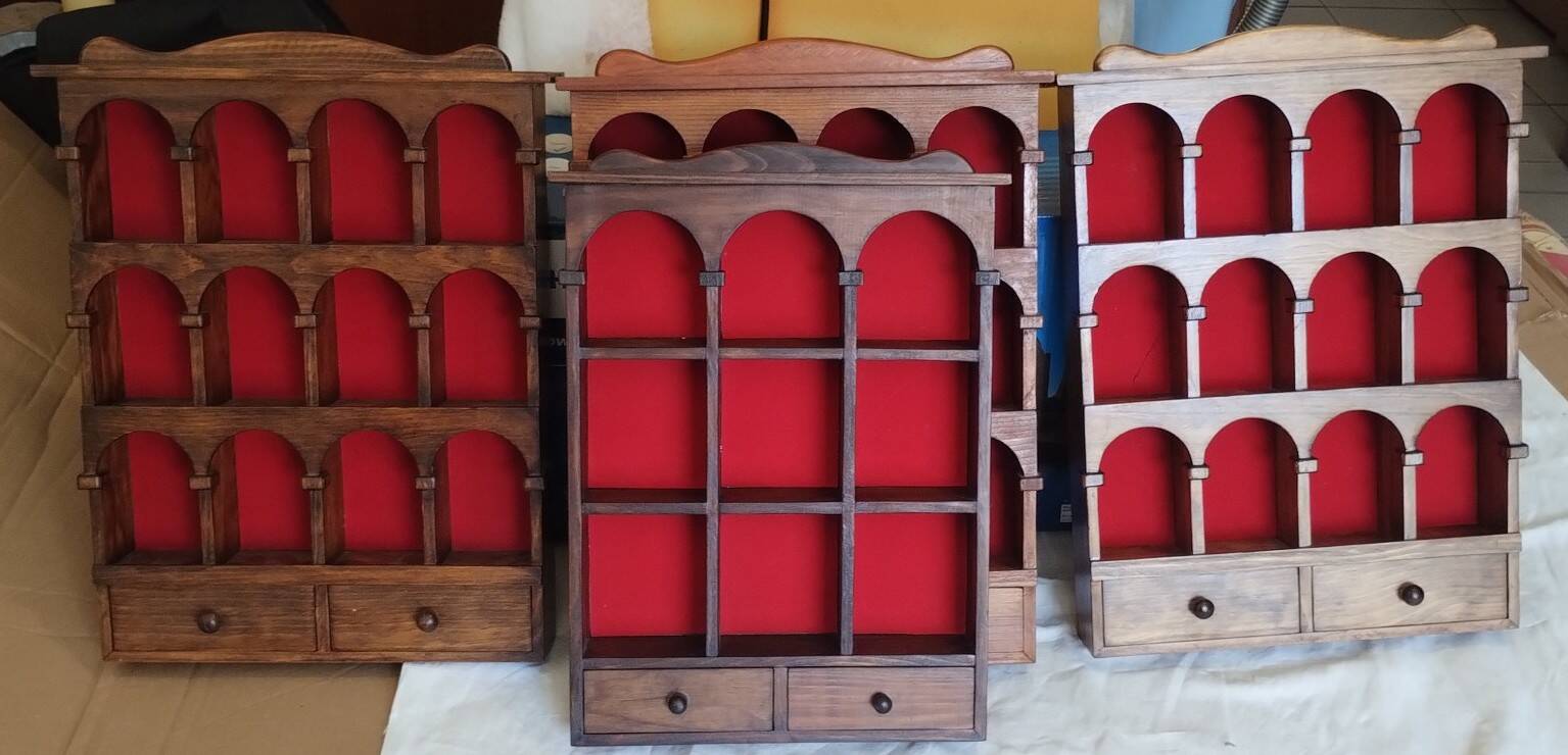 Lot de 4 étagères avec arcades "collection"