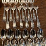 Silver-plated metal cutlery in Louis XV style