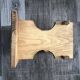 Low rectangular wooden stool