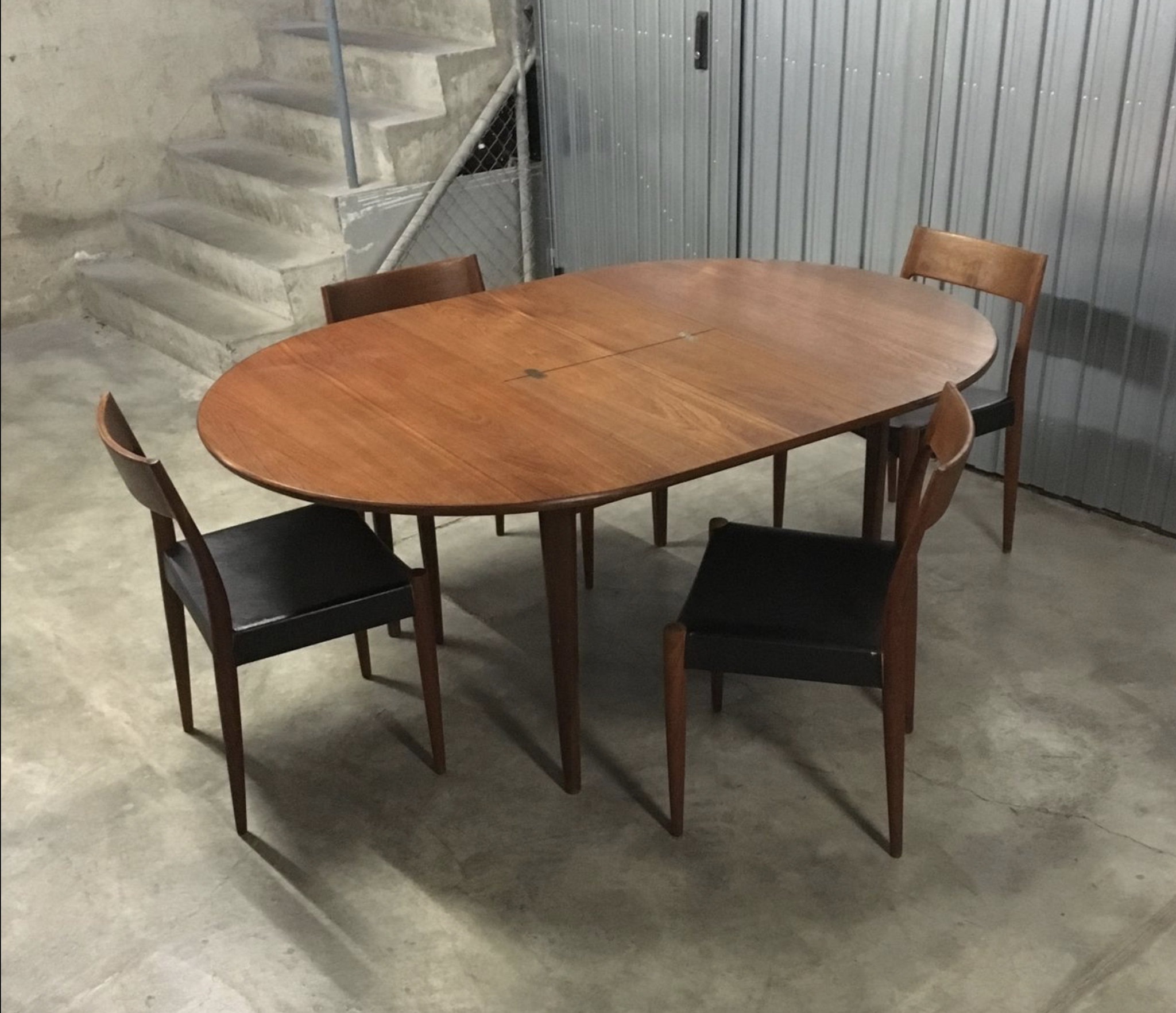 Danish Teak Dining Set by Arne Hovmand Olsen for Mogens Kold, 1950s