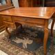 Office 3 drawers and retractable shelf solid blond oak Louis XV style