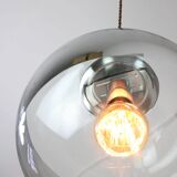 Vintage Italian Glass & Chrome Sphere Lamp, 90s