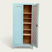 Armoire parisienne vintage bleu vert grisé