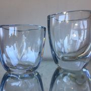 Pair of Strombergshyttan crystal  ases
