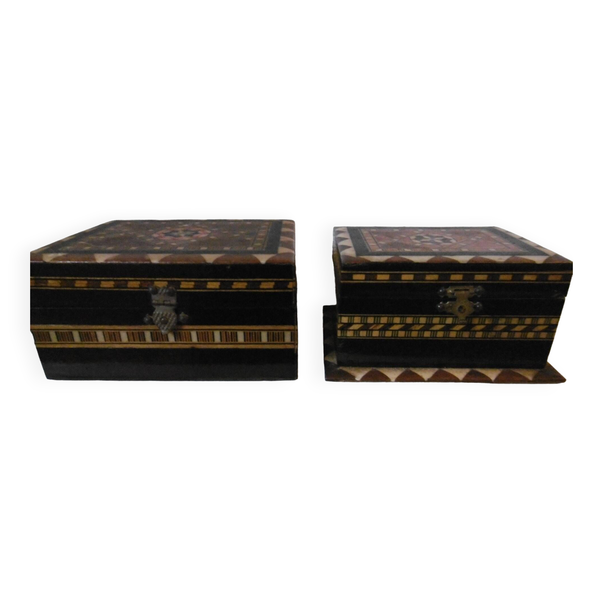 Bone wood marquetry boxes