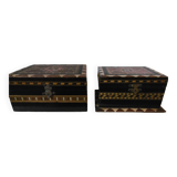 Bone wood marquetry boxes