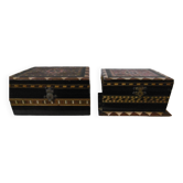 Bone wood marquetry boxes