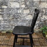 Chaise scandinave Sven Erik Fryklund pour HagaFors bois noirci 1950