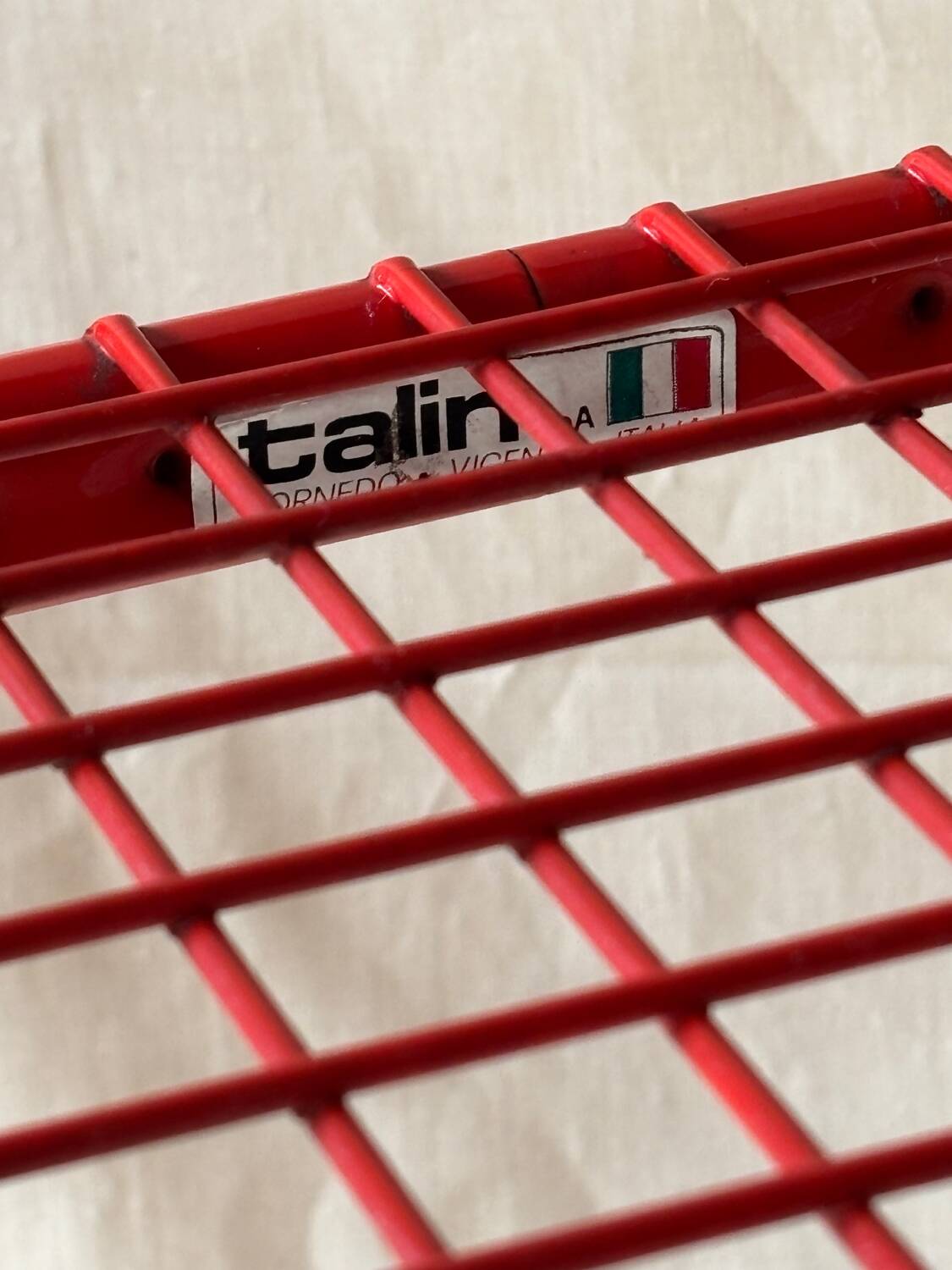 Red folding chairs Talin Italy, 1980