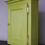 Green cabinet to hang painted and waxed